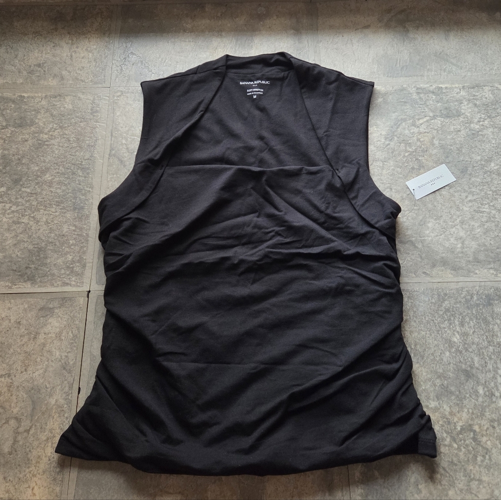 Banana Republic Soft Stretch Side-Shirred Top - Picture 2 of 3